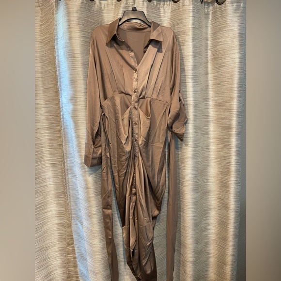 Linsery Women Summer Dress Elegant Wrap Maxi Dress - Picture 3 of 6